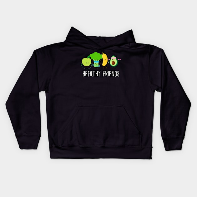 Healthy Friends Fitness Workout Sport Kids Hoodie by Jonas Design